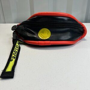 Body Glove Fanny Pack Vintage 90s Black Red Yellow Surf Mesh Gym Halloween